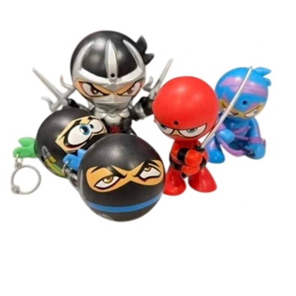 Farting‎ Ninjas Motion Sensor Figures Set of 5 Multicolor Prank Toy Martial Arts